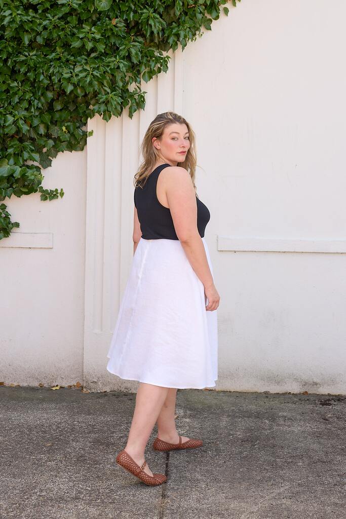A-line Arbor skirt in white