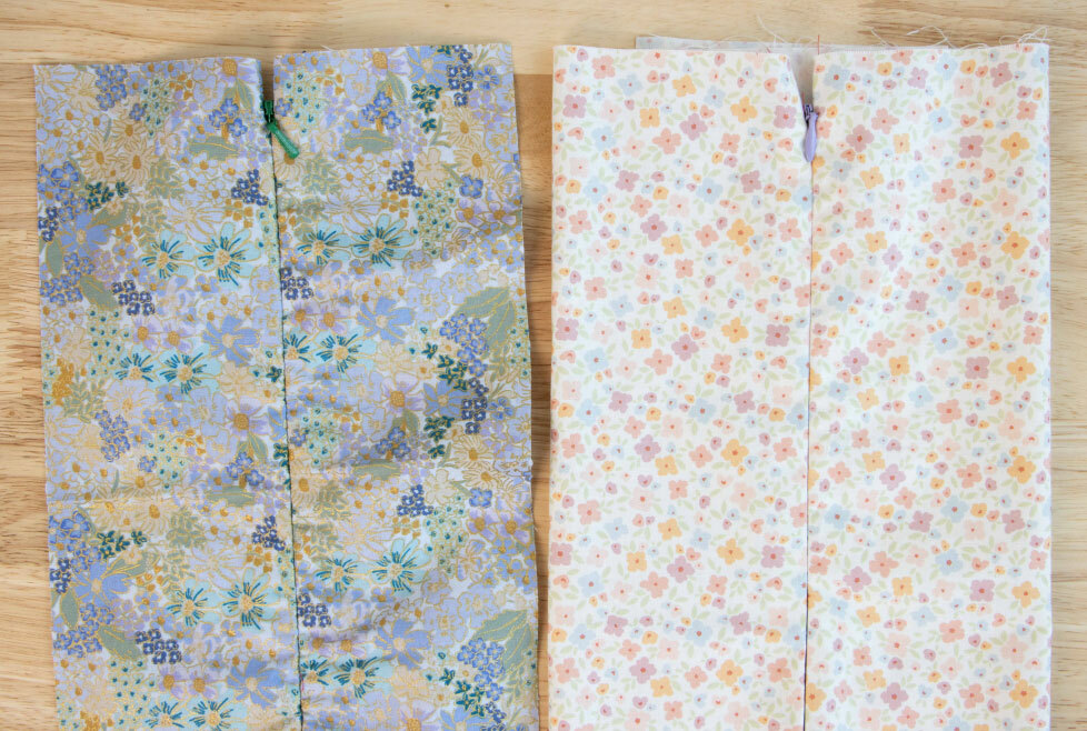 [image-02: side-by-side comparison of a wavy zipper installation vs. a flat, properly stabilized one]