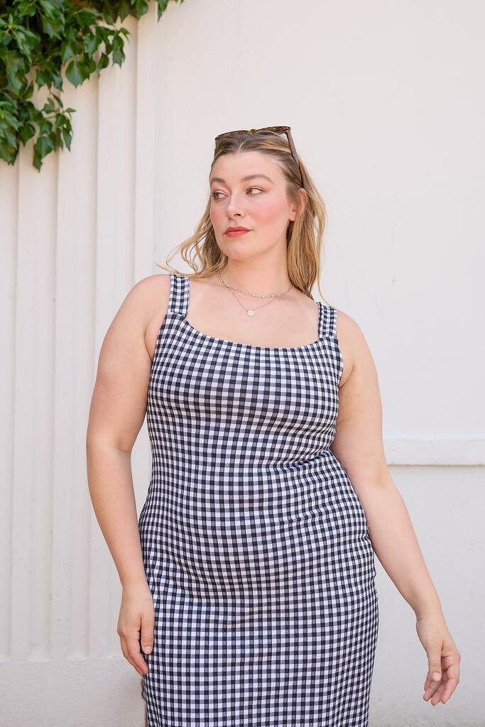 Citron dress in black and white