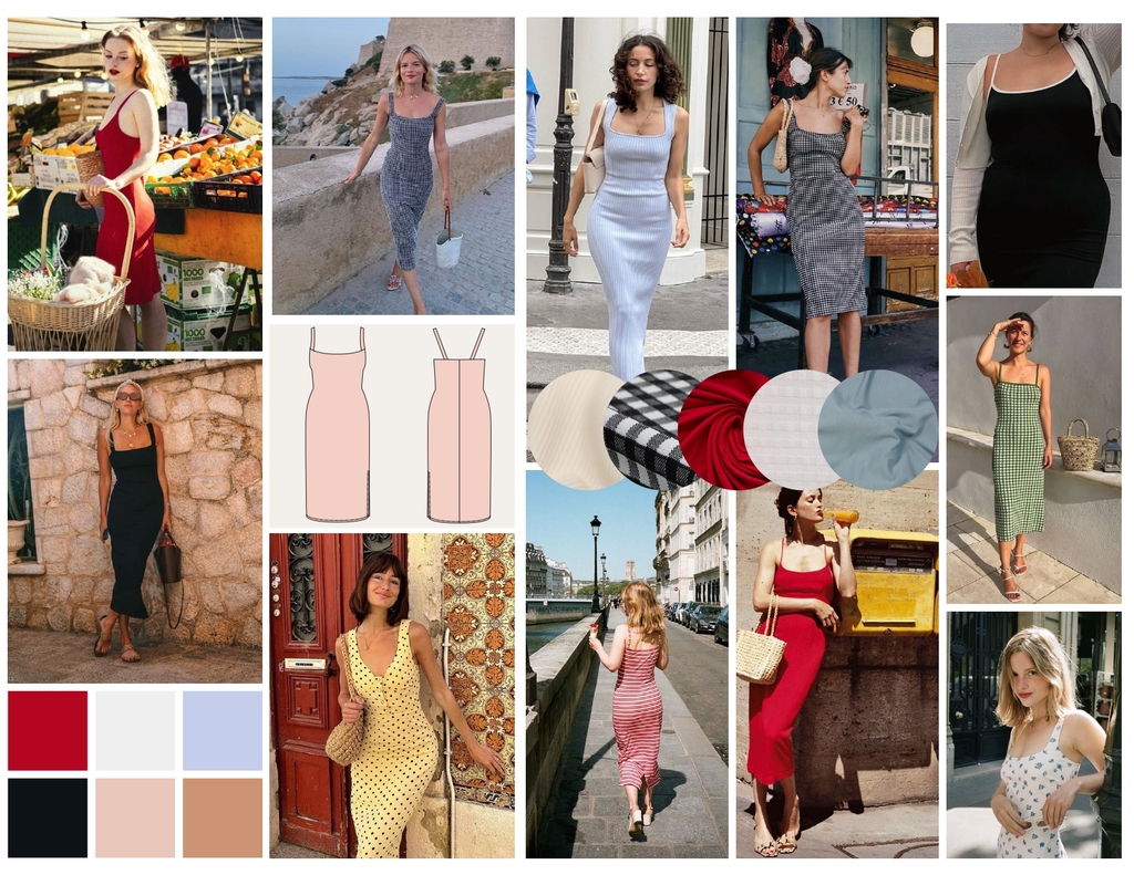 citron dress moodboard