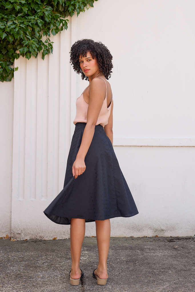woman modeling the Arbor skirt