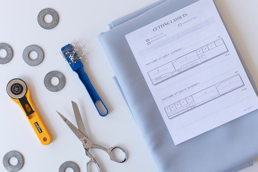 Cutting layouts from a sewing pattern