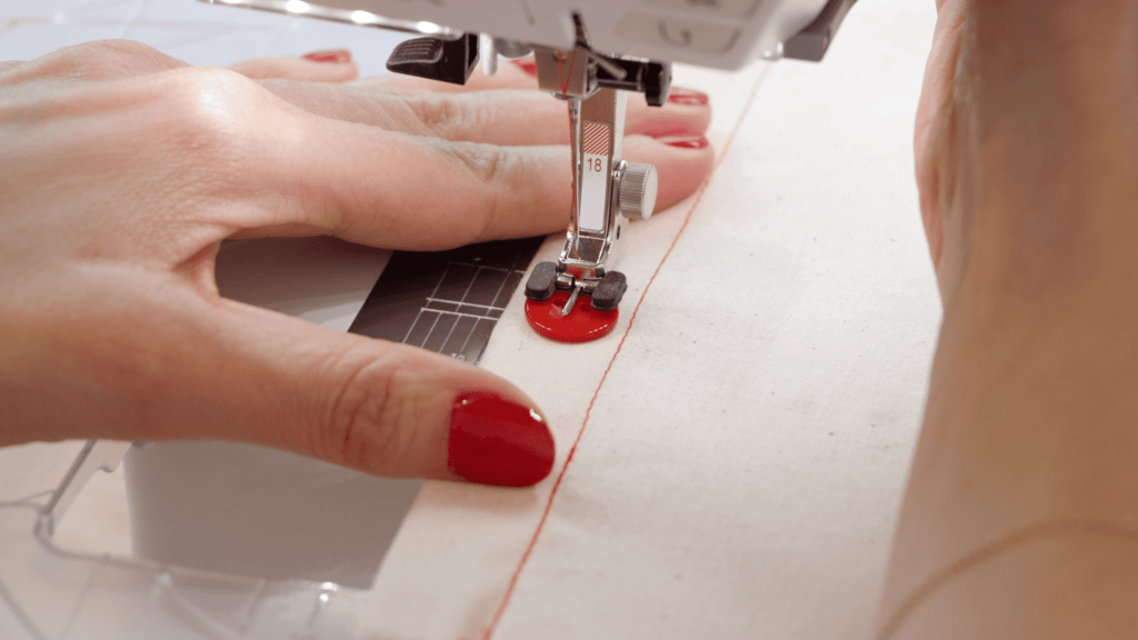 sewing with a button foot
